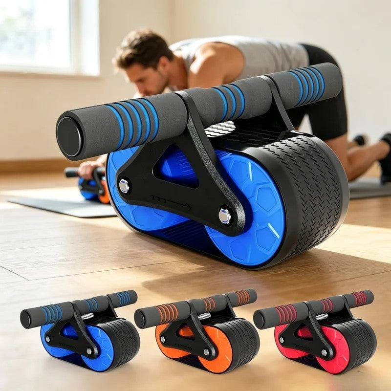 Rueda Abdominal Doble con Rodillera de Apoyo