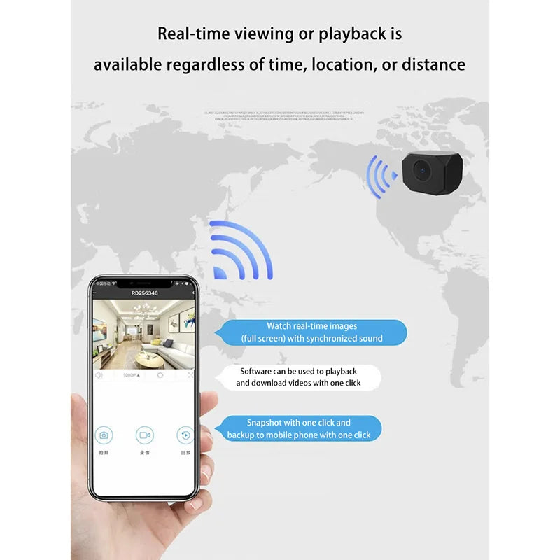 Lenovo 4K 1080P HD Mini WiFi Camera AP Hotspot Remote Monitor Portable Small Camcorder Home Security Surveillance Smart Camera