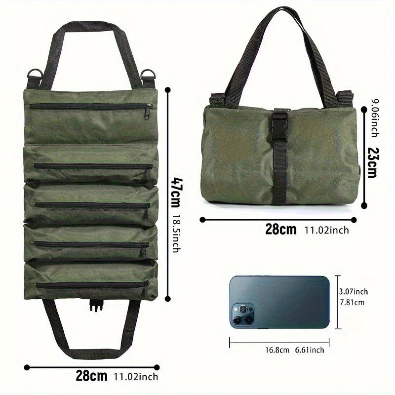 Multi-Purpose Tool Bag High Quality Professional Multi Pocket Hardware Tools Pouch Roll UP Portable Small Tools Organizer Bag
