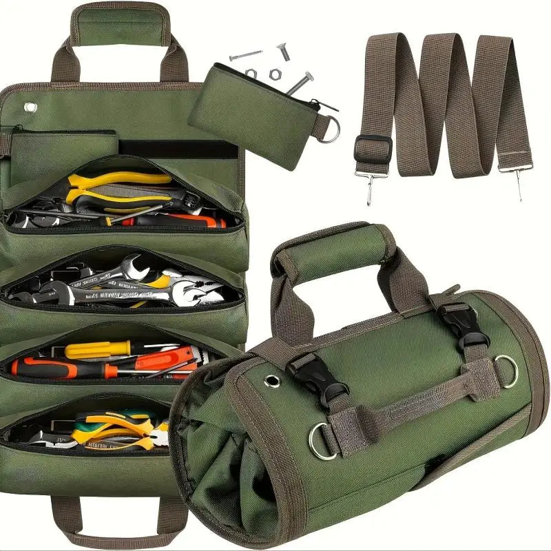 Multi-Purpose Tool Bag High Quality Professional Multi Pocket Hardware Tools Pouch Roll UP Portable Small Tools Organizer Bag