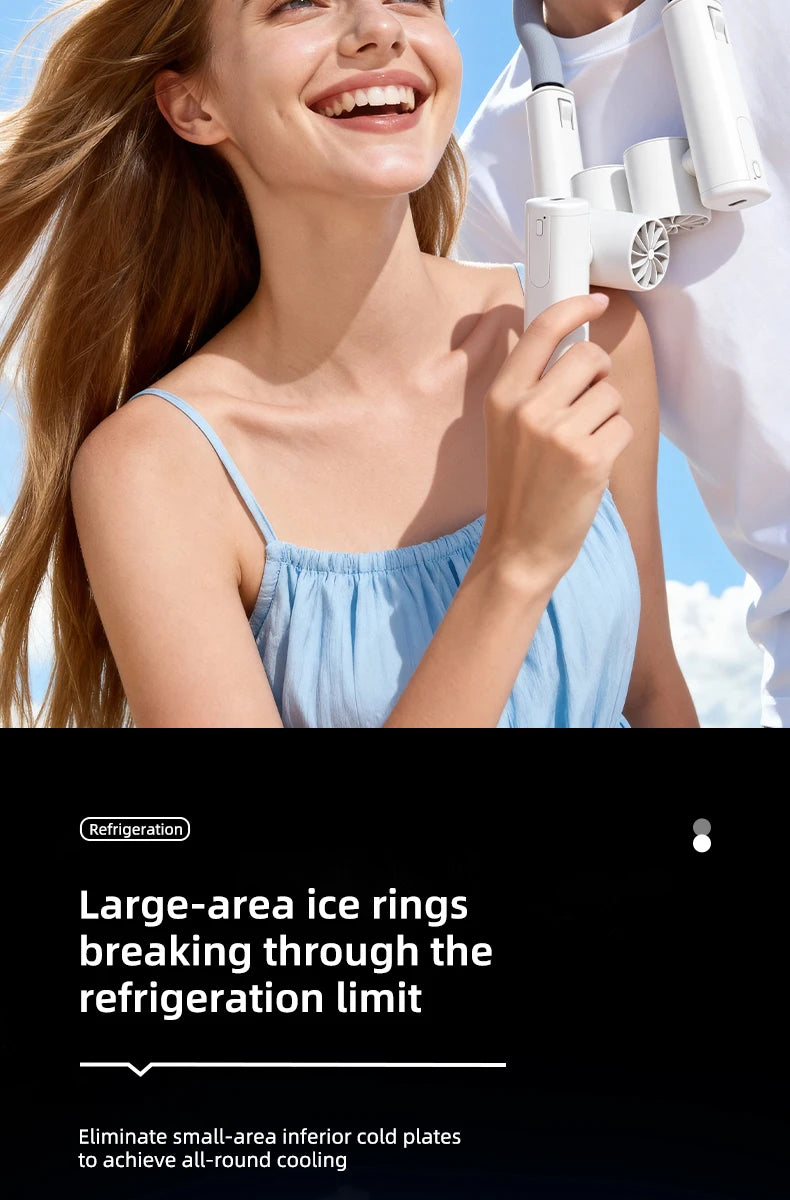 Portable Neck Fan High Speed Turbine Powerful Airflow Bladeless Cooling Fan Handheld Sport Fan for Travel Outdoor Wear